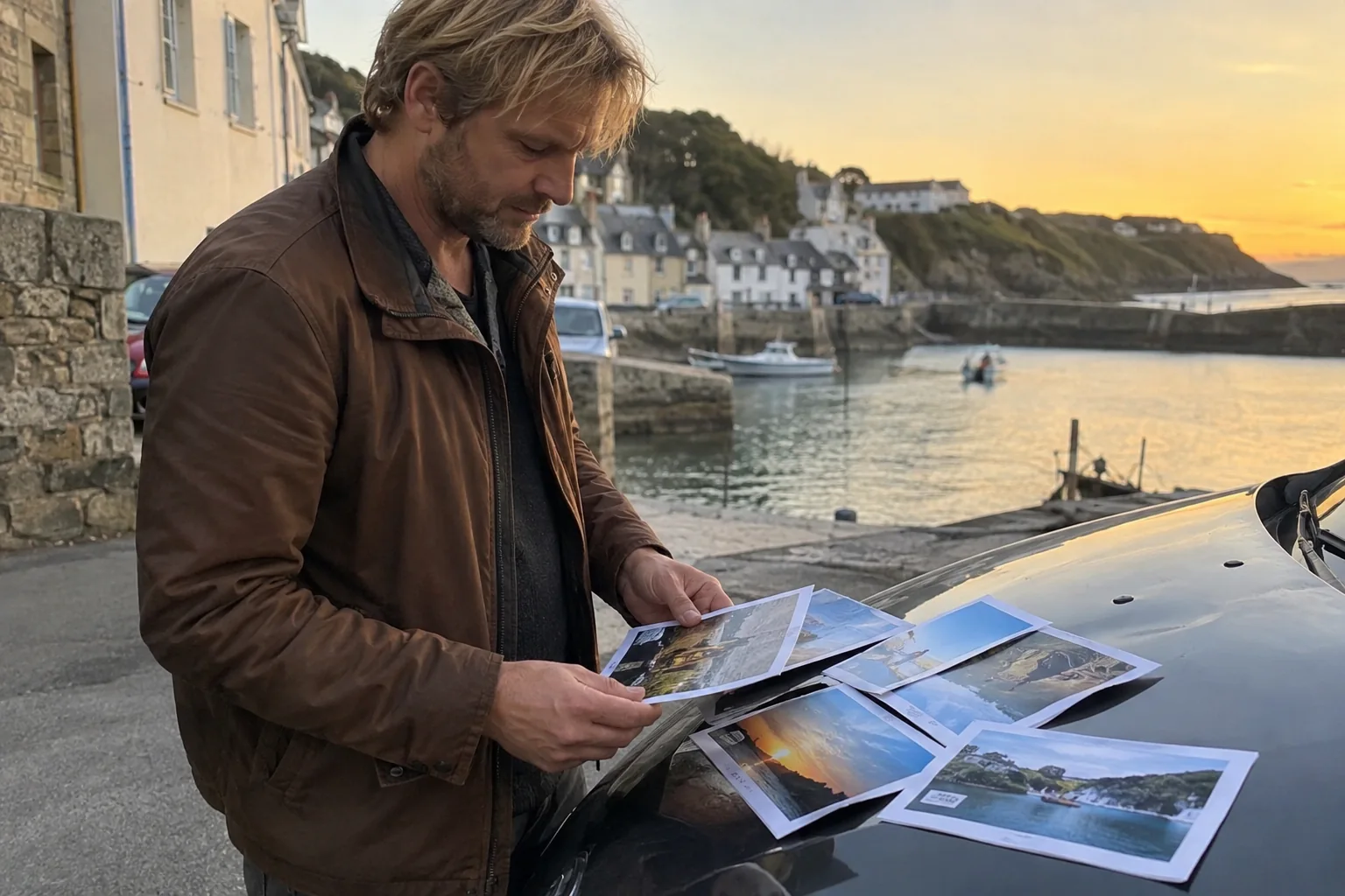 Un photographe sélectionne quelques tirages
