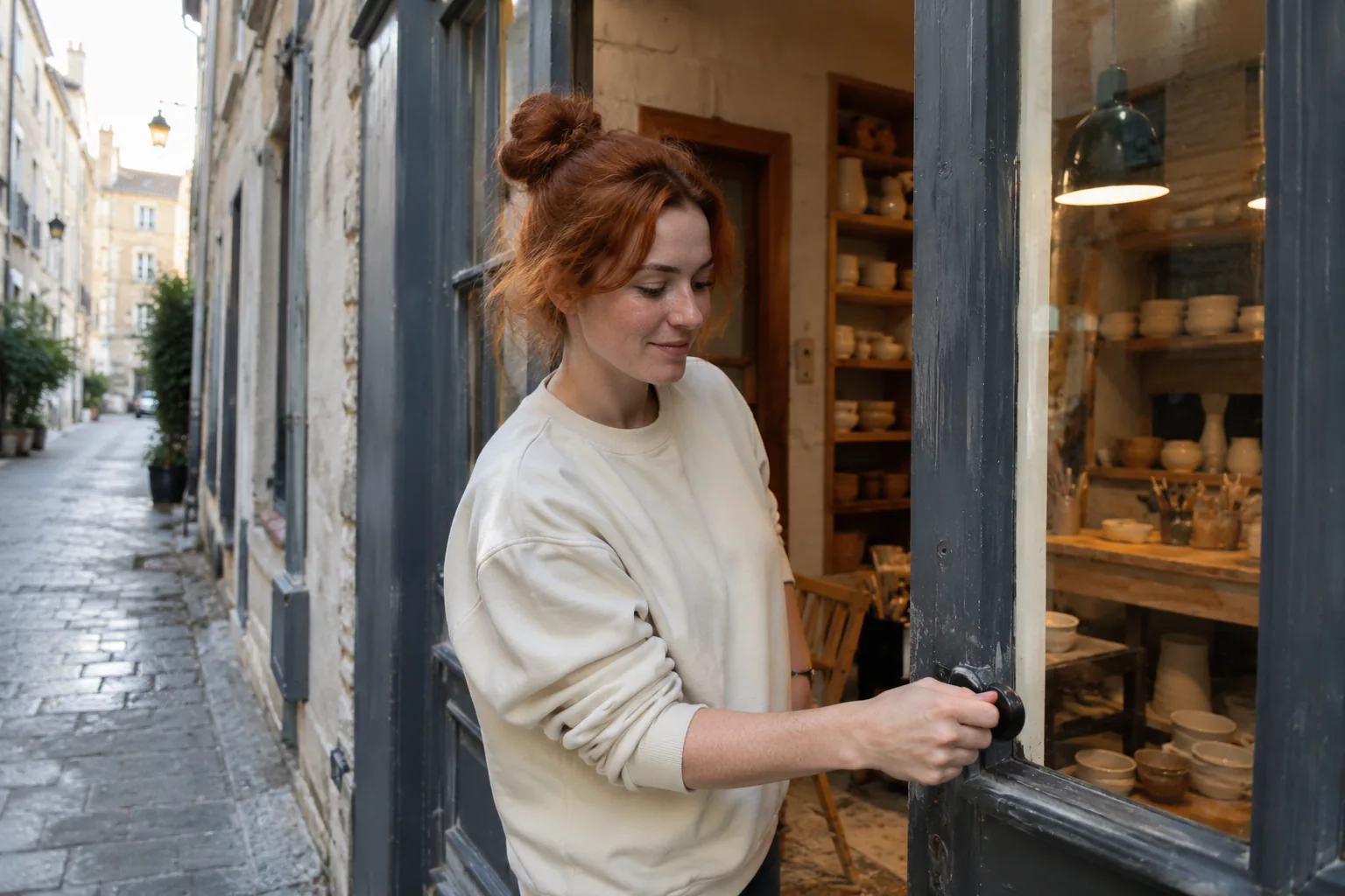 Une artisane ferme son atelier